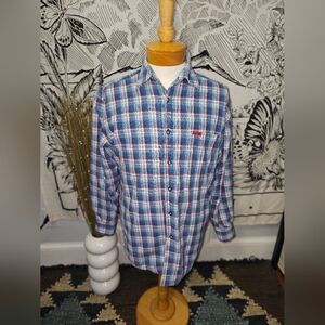 Wolverine Lined Shirt Men's M Cotton Blend Plaid Long Sleeve Button Up Shacket